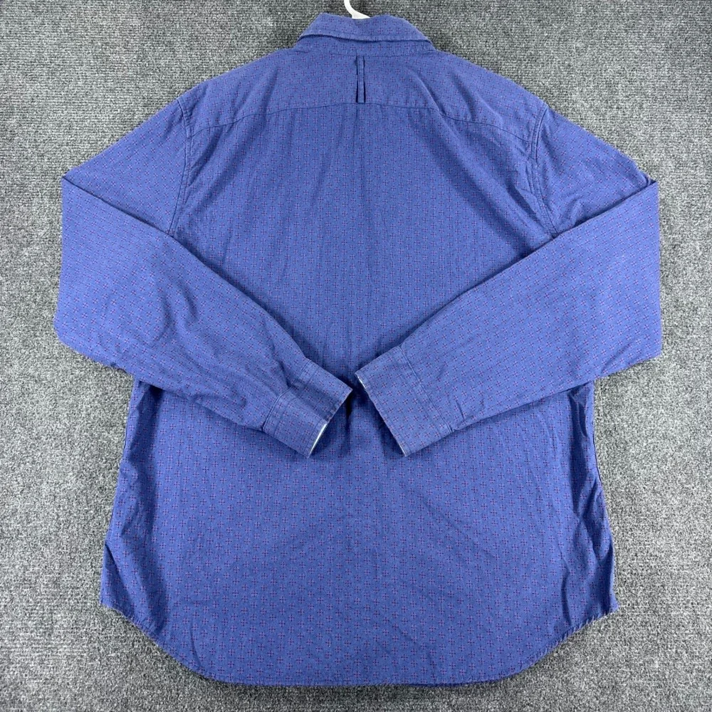 Banana‎ Republic Button Down Mens XL Extra Large Blue Grant Slim Fit Luxe Poplin